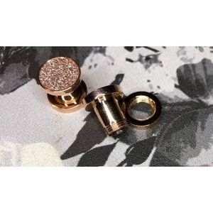 2g/6mm Pierced Nation Rose Gold Plugs